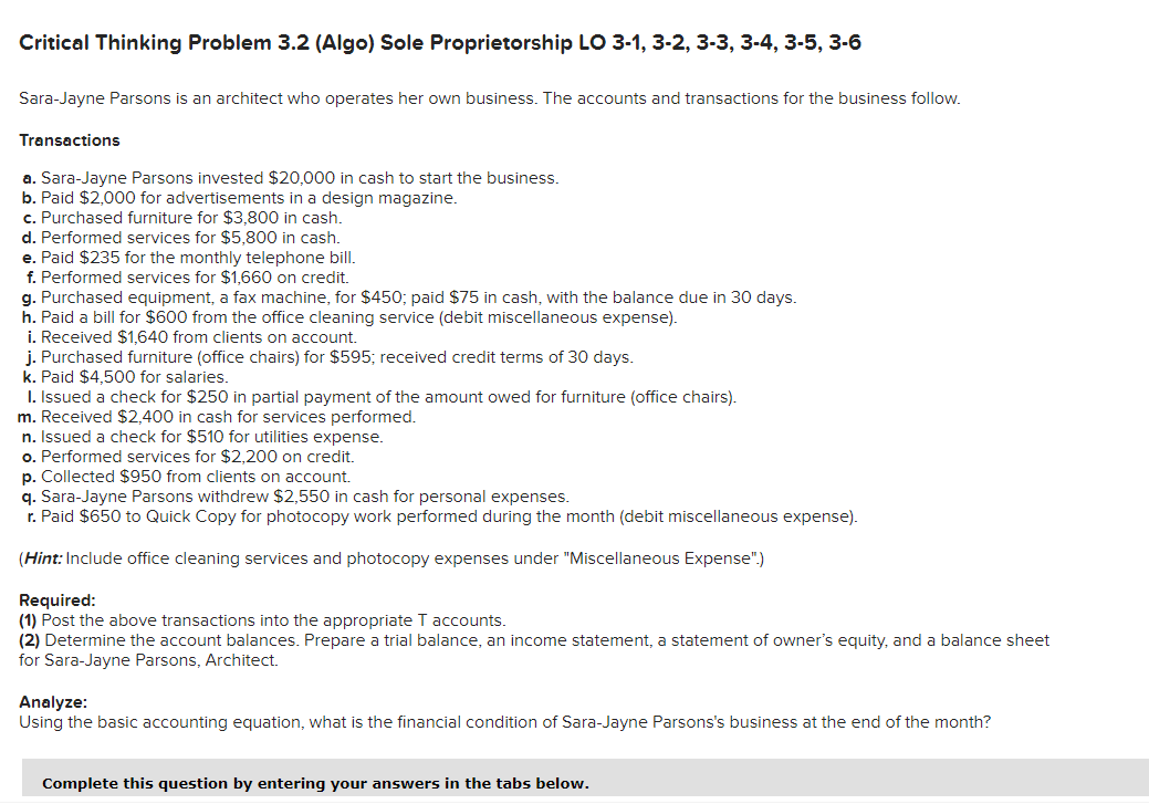 Sara-Jayne Parsons's business at the end of the month? Complete this question