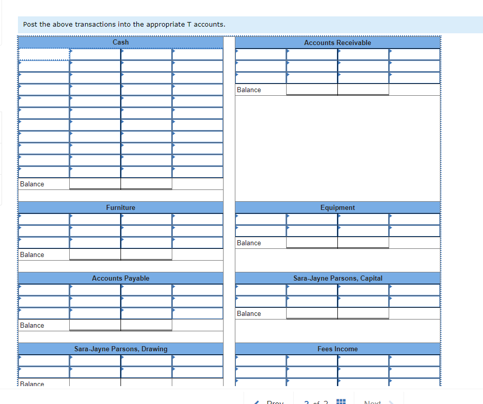 by entering your answers in the tabs below. T Accounts Trial Balance