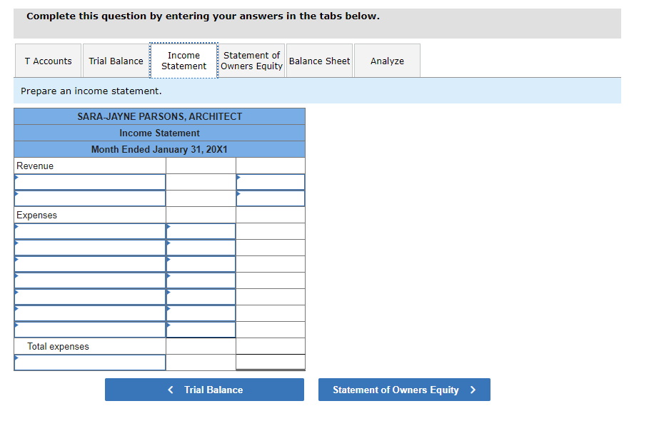 the end of the month? Assets Liabilities Owner's equity < Balance Sheet