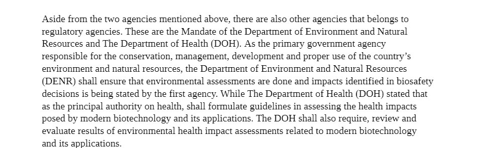 Aside from the two agencies mentioned above, there are also other agencies
