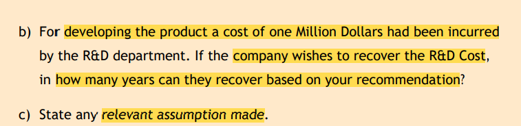preliminary study the company has come to the conclusion: The annual admin