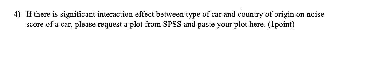 point) 4) Report and interpret your conclusion (Follow the sample discussed in