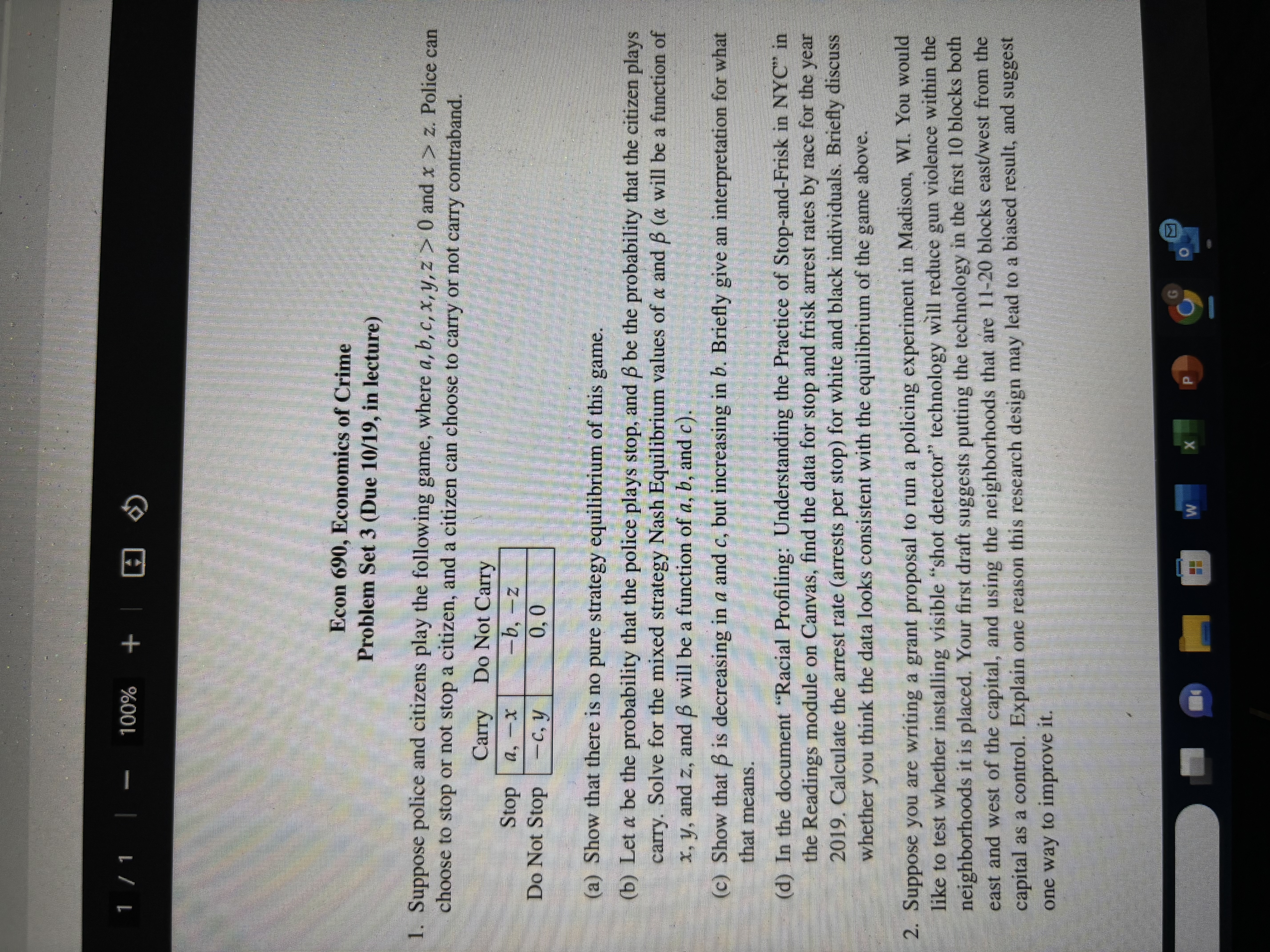 1 / 1 | - 100% + 0 Econ 690, Economics of