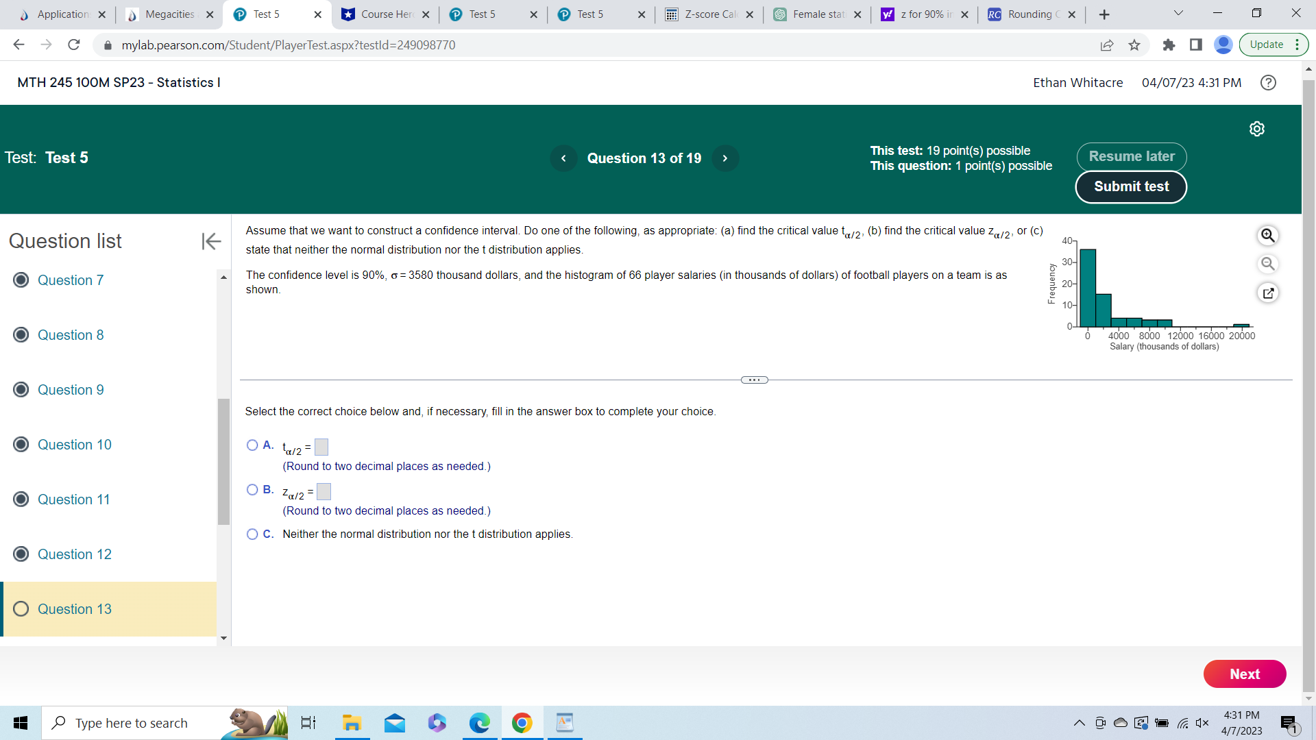 Application: X Megacities X P Test 5 Course Hero X P Test