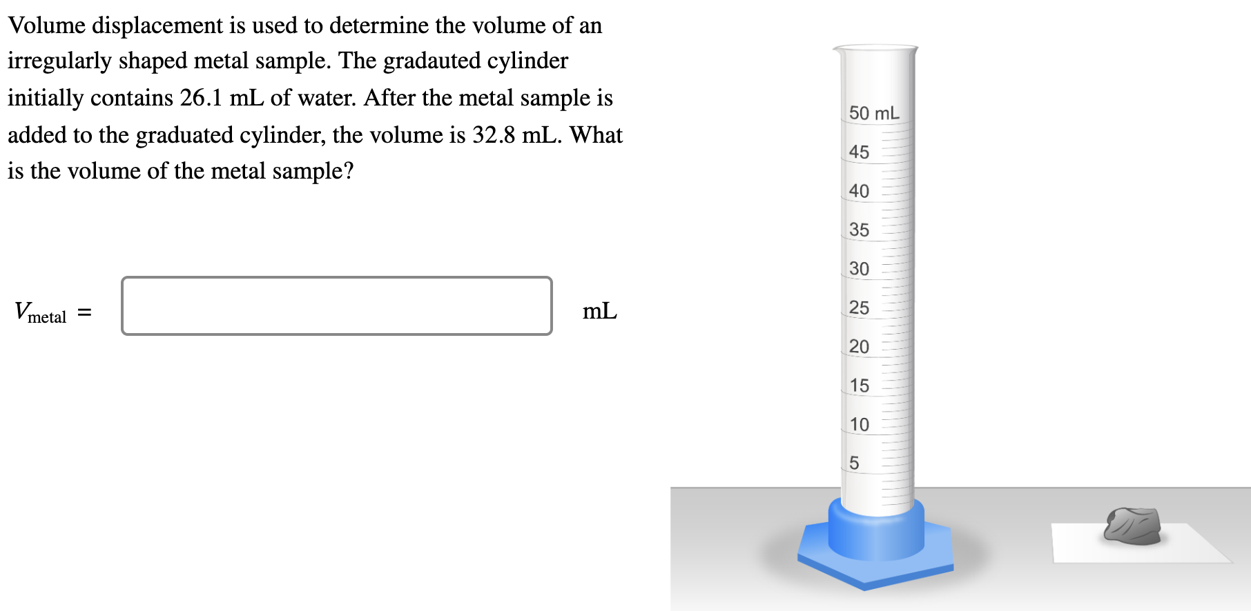 liquid has a mass of 15.35 g, and a volume of 4.74