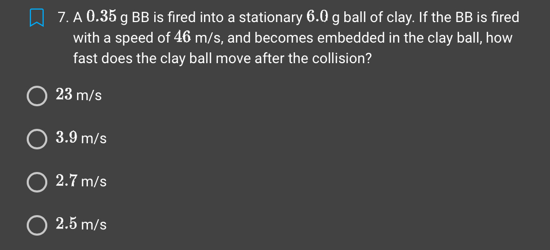 fuse together, what would be the velocity of the combined sphere? 46.6