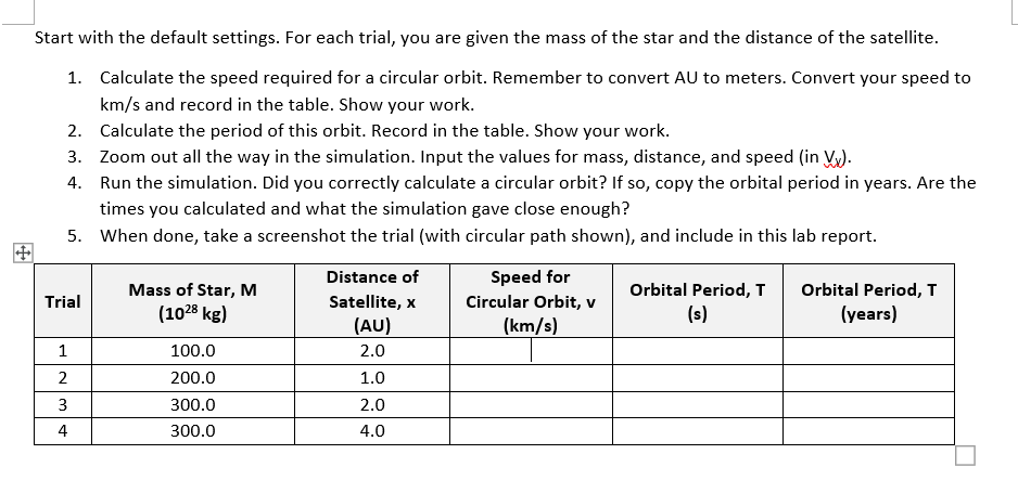 Start with the default settings. For each trial, you are given the