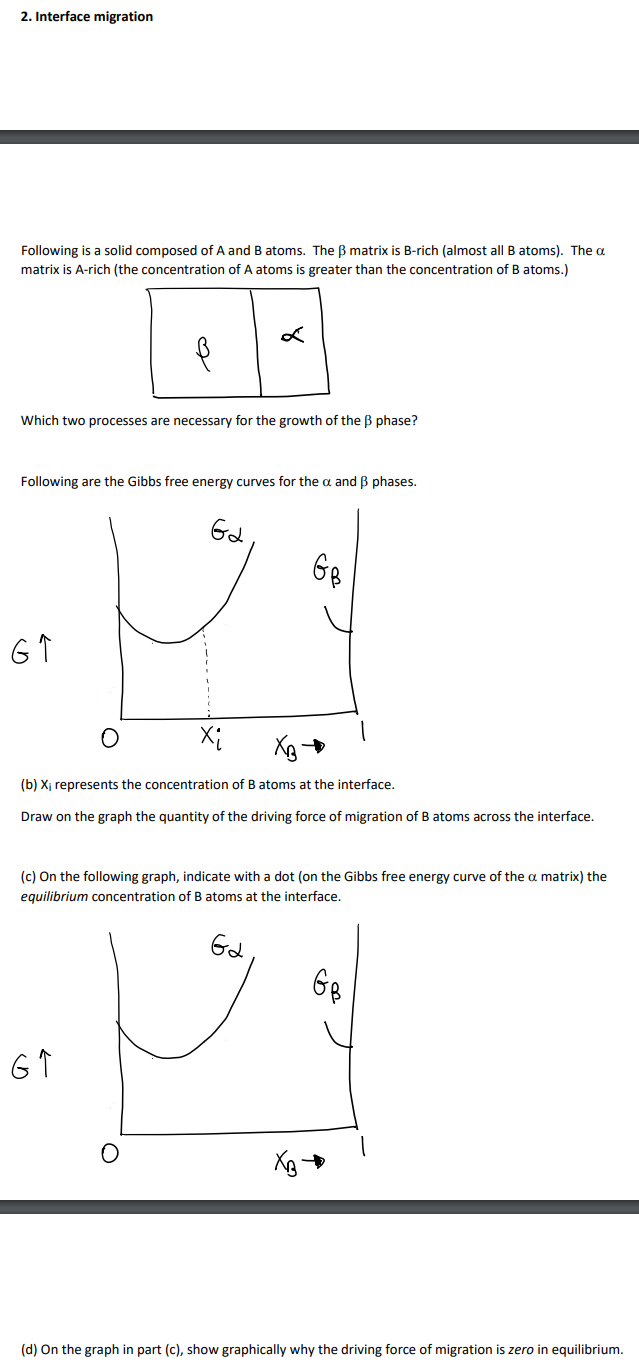 2. Interface migration Following is a solid composed of A and B