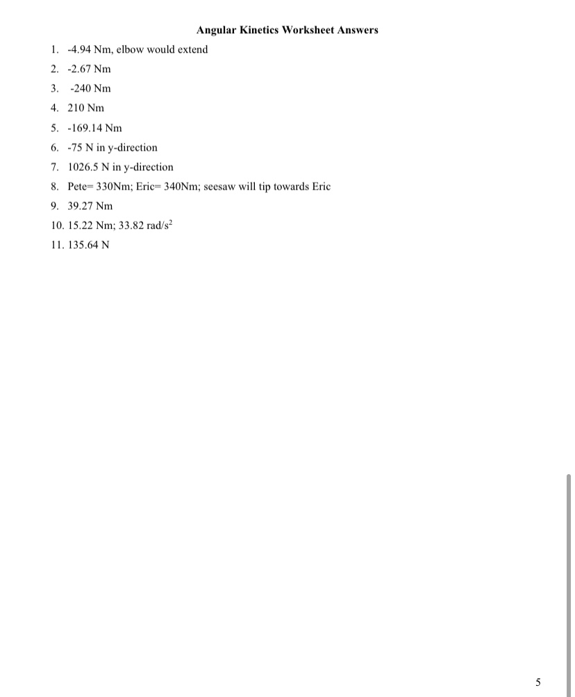 at the shoulder if the mass of the upper arm is 0.7kg