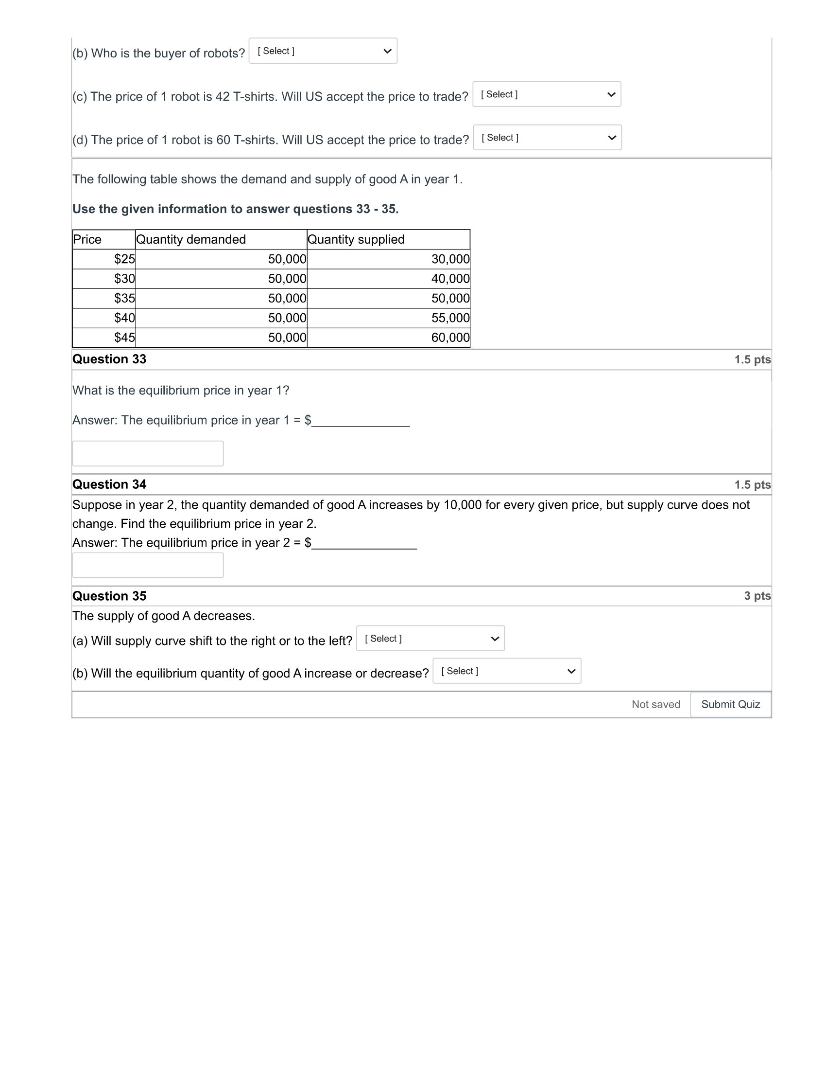 [Select] Question 26 2.5 pts The price of Coke = $3. When