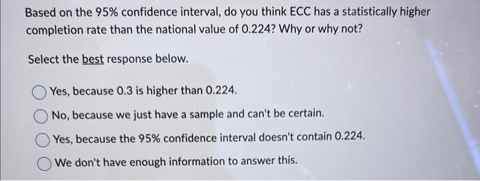 Based on the 95% confidence interval, do you think ECC has a