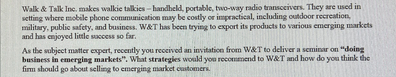 Walk & Talk Inc. makes walkie talkies - handheld, portable, two-way radio