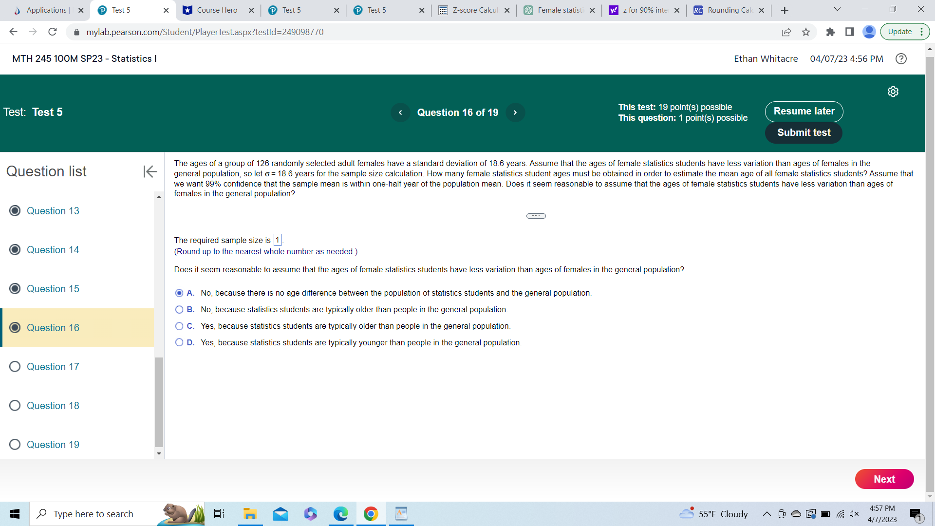Applications | X P Test 5 Course Hero P Test 5 P