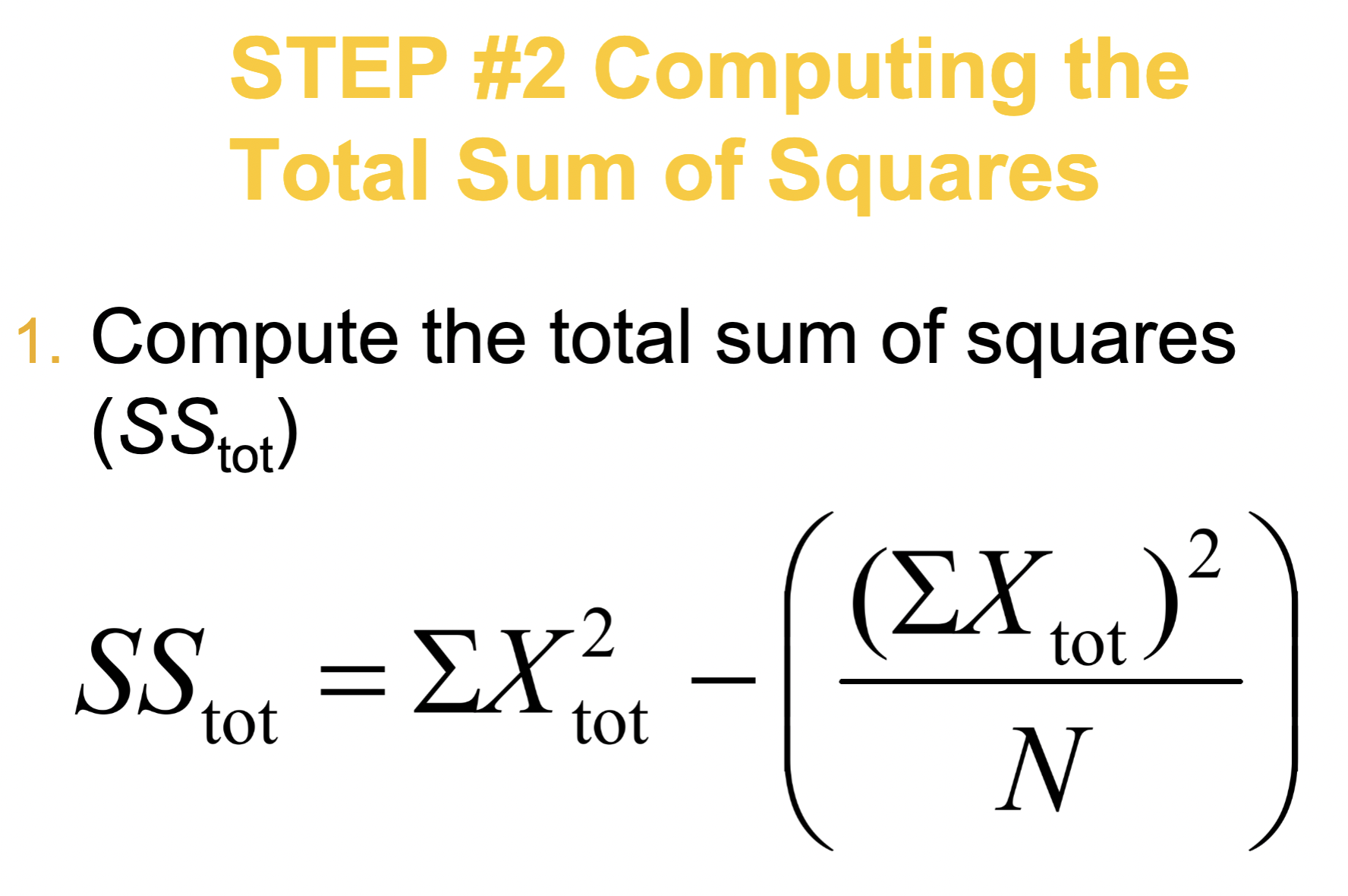 and means X X for each level. Then add together thes from