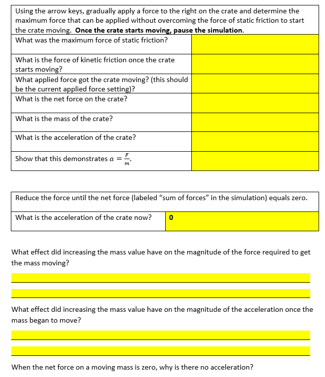 the crate and determine the maximum force that can be applied without
