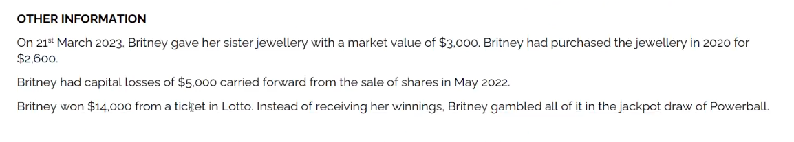 that he believes relate to the 2023 inco You are required to