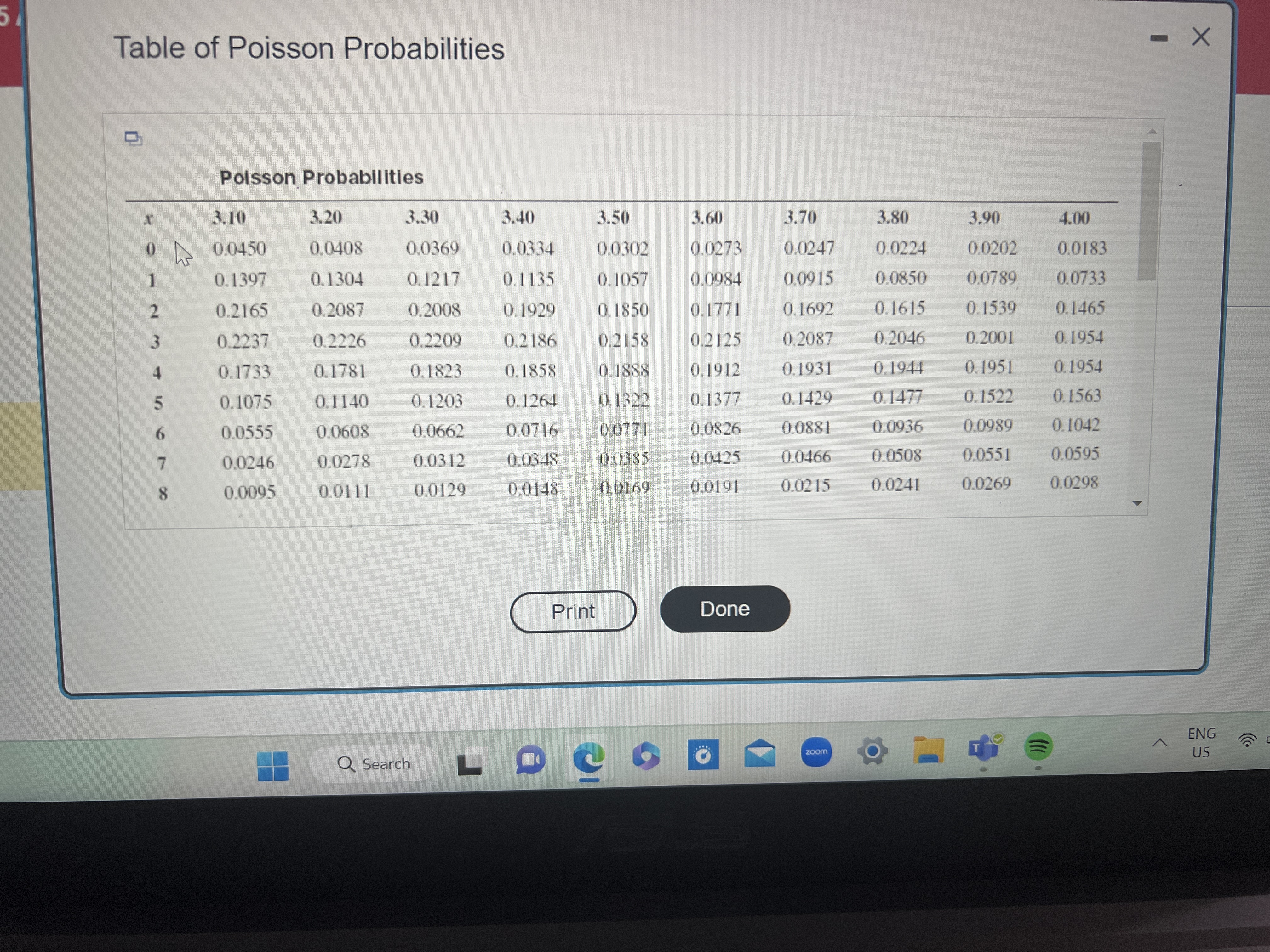 a) exactly 5 occurrences b) more than 6 occurrences c) 3 or