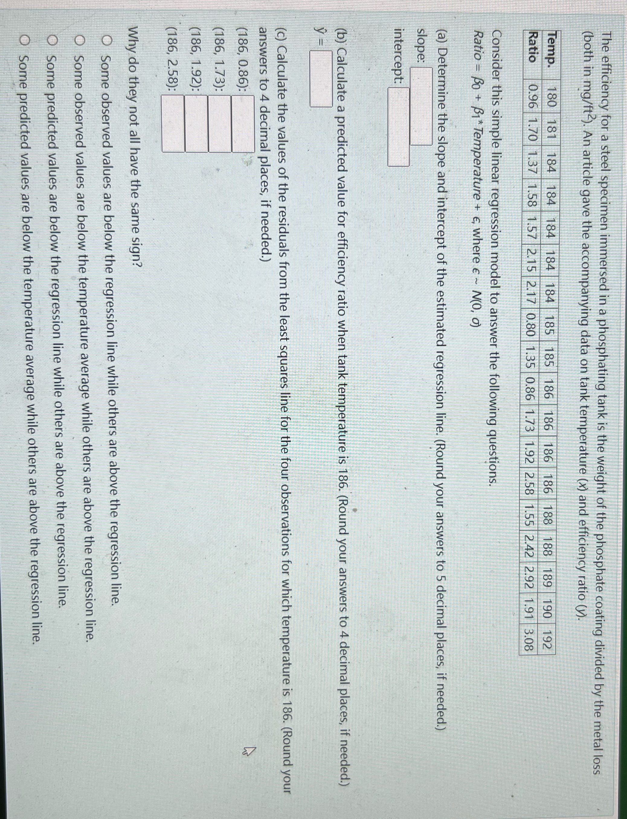 The efficiency for a steel specimen immersed in a phosphating tank is