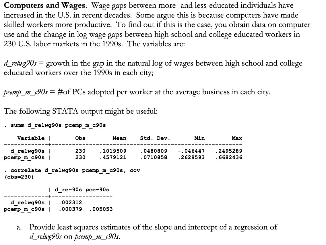 Computers and Wages. Wage gaps between more- and less-educated individuals have increased