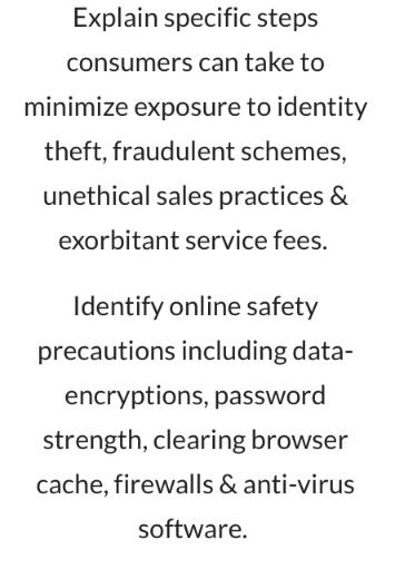 Explain specific steps consumers can take to minimize exposure to identity theft,