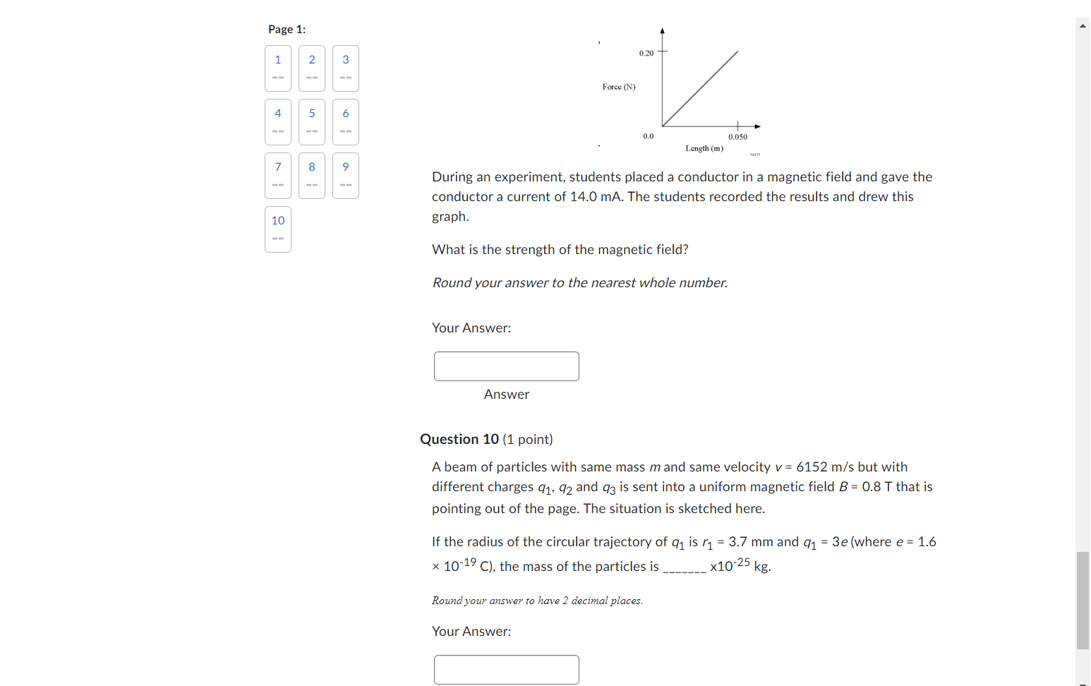 4.6 x 105 V. What is the radius of the path it