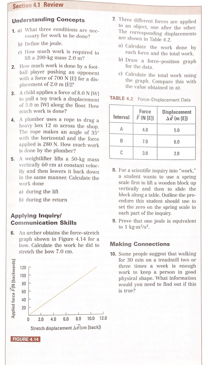 Section 4.1 Review Understanding Concepts 1. a) What three conditions are nec-