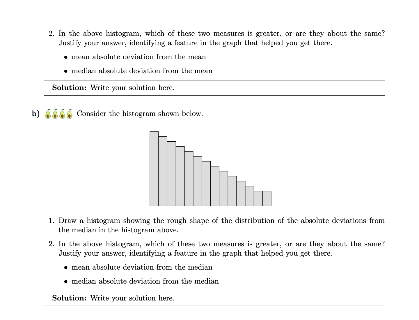 from the median as a measure of the spread of a dataset.