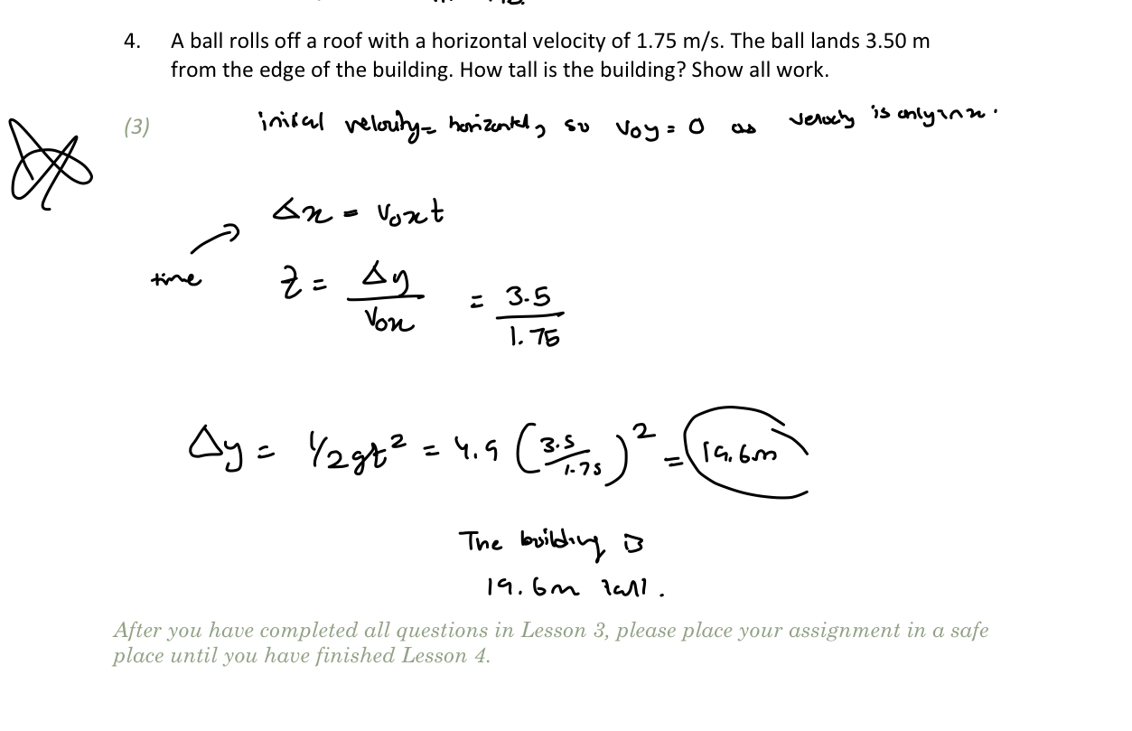 21.20 M/S 21.2ml5 Von: 25 cc (32) b) Determine the vertical component