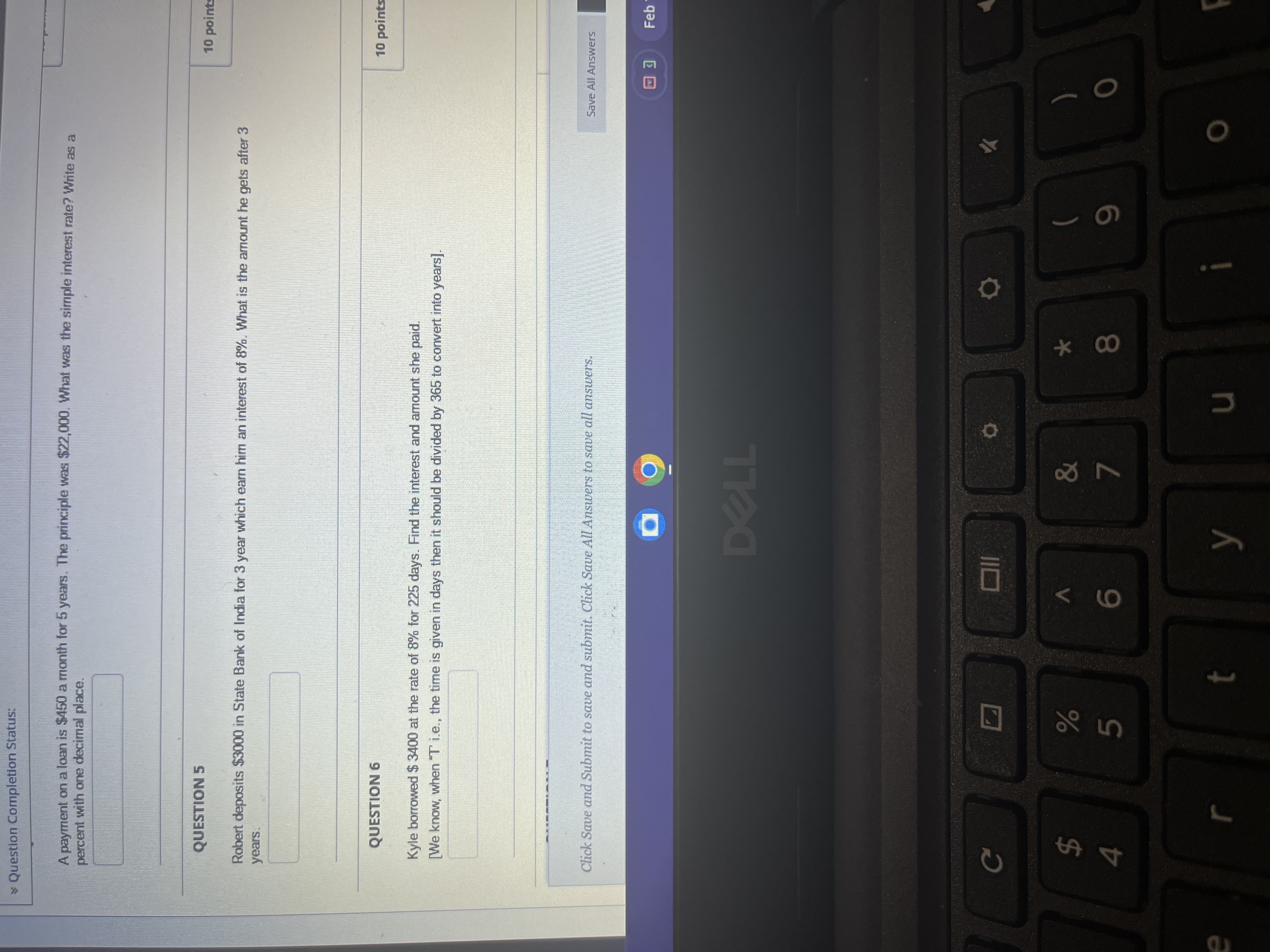 into an account for 2 years at 1% simple interest. QUESTION 2