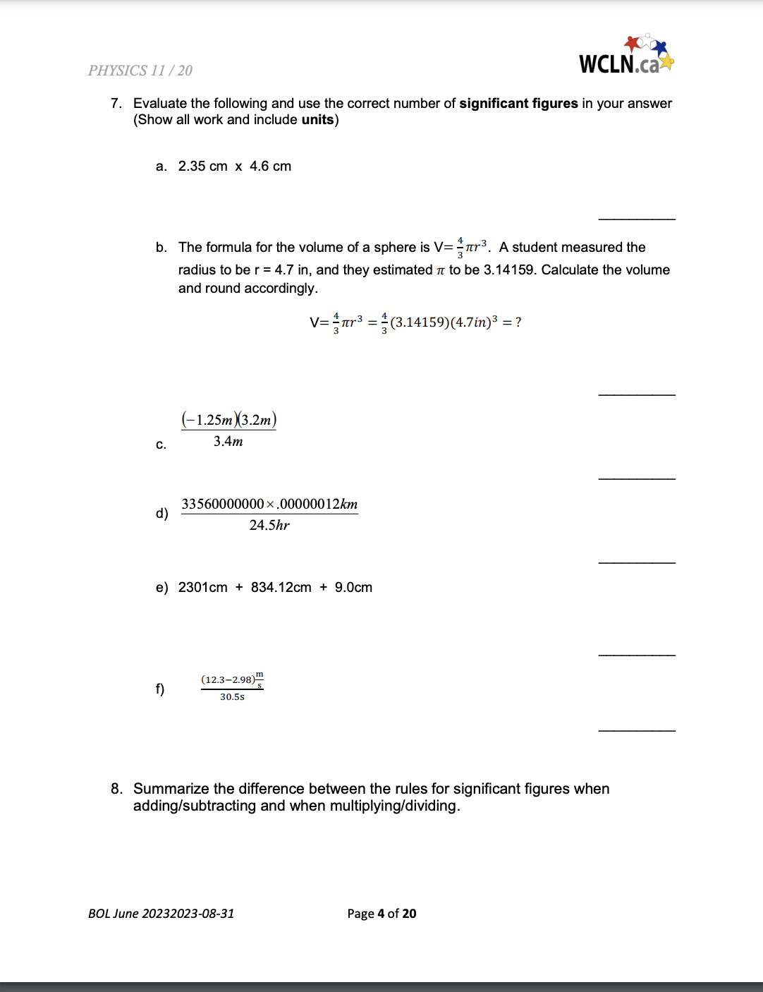 to have this package completed BEFORE you write your unit test. Do