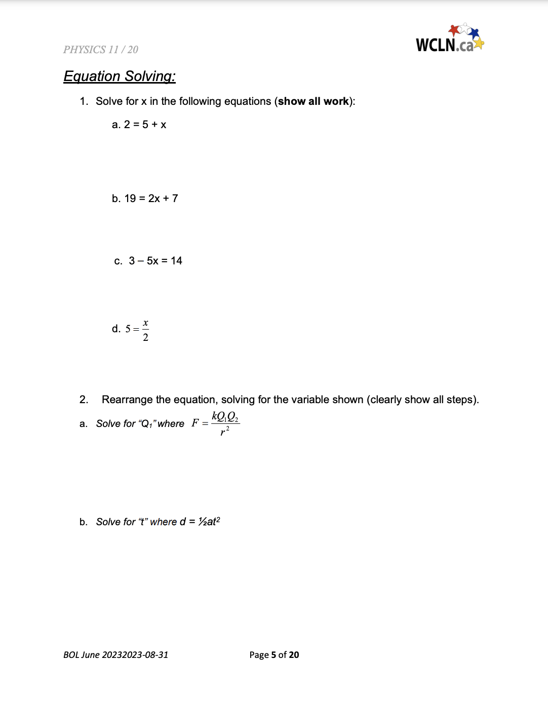your best and ask questions if you don't understand anything! Scientific Notation: