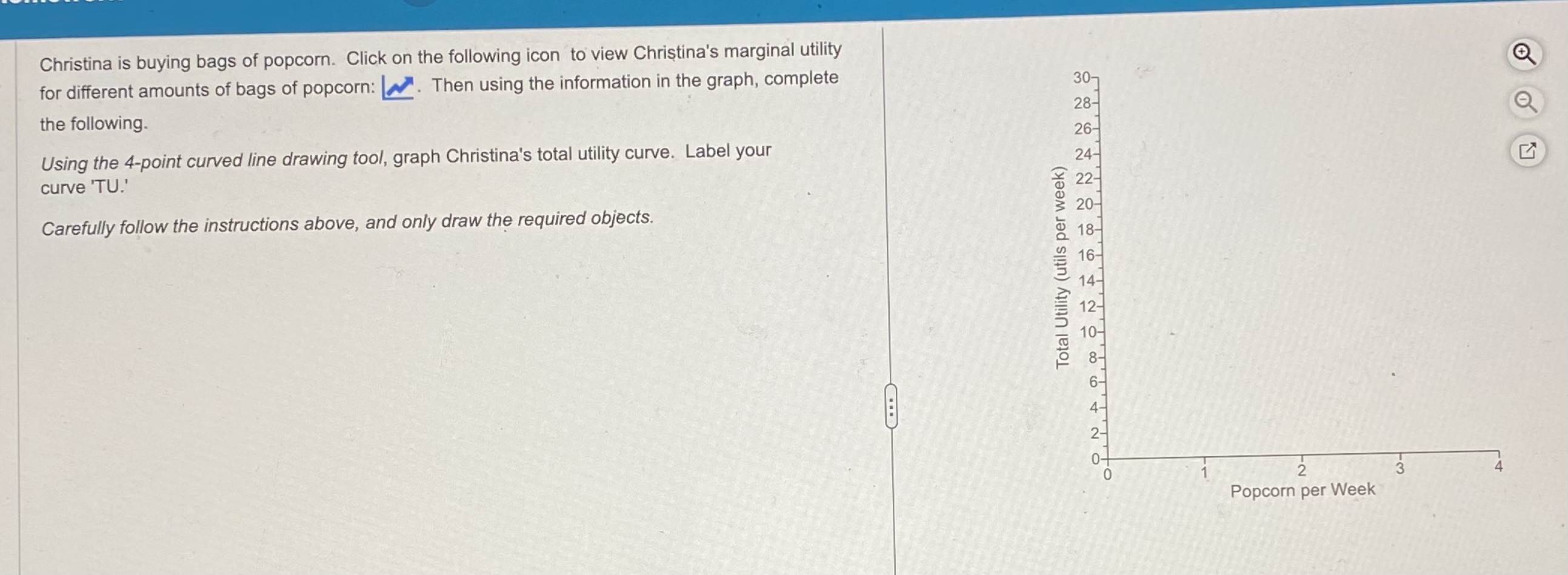 Christina is buying bags of popcorn. Click on the following icon to