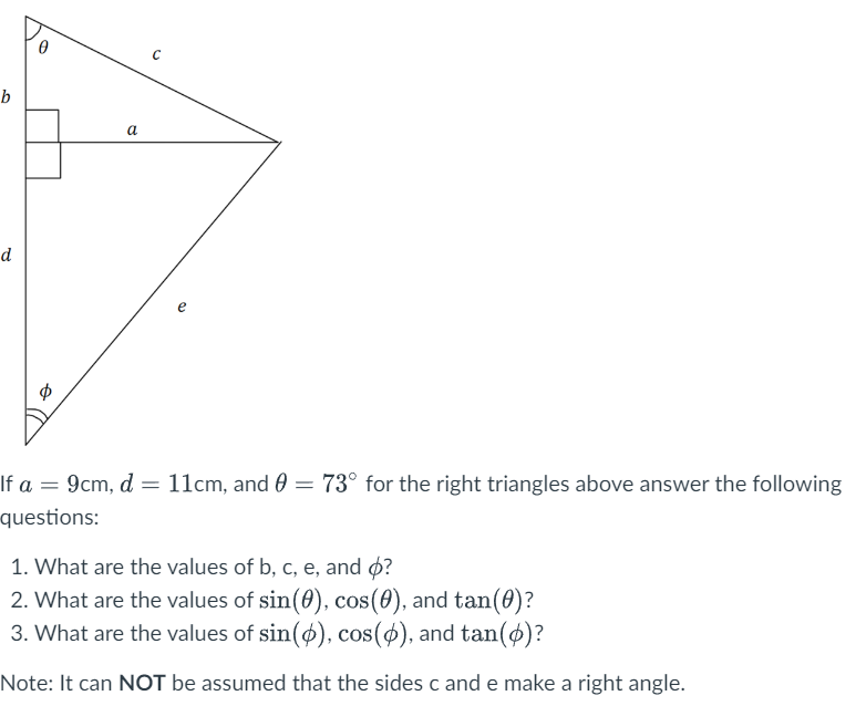 b d a C If a = 9cm, d = 11cm, and