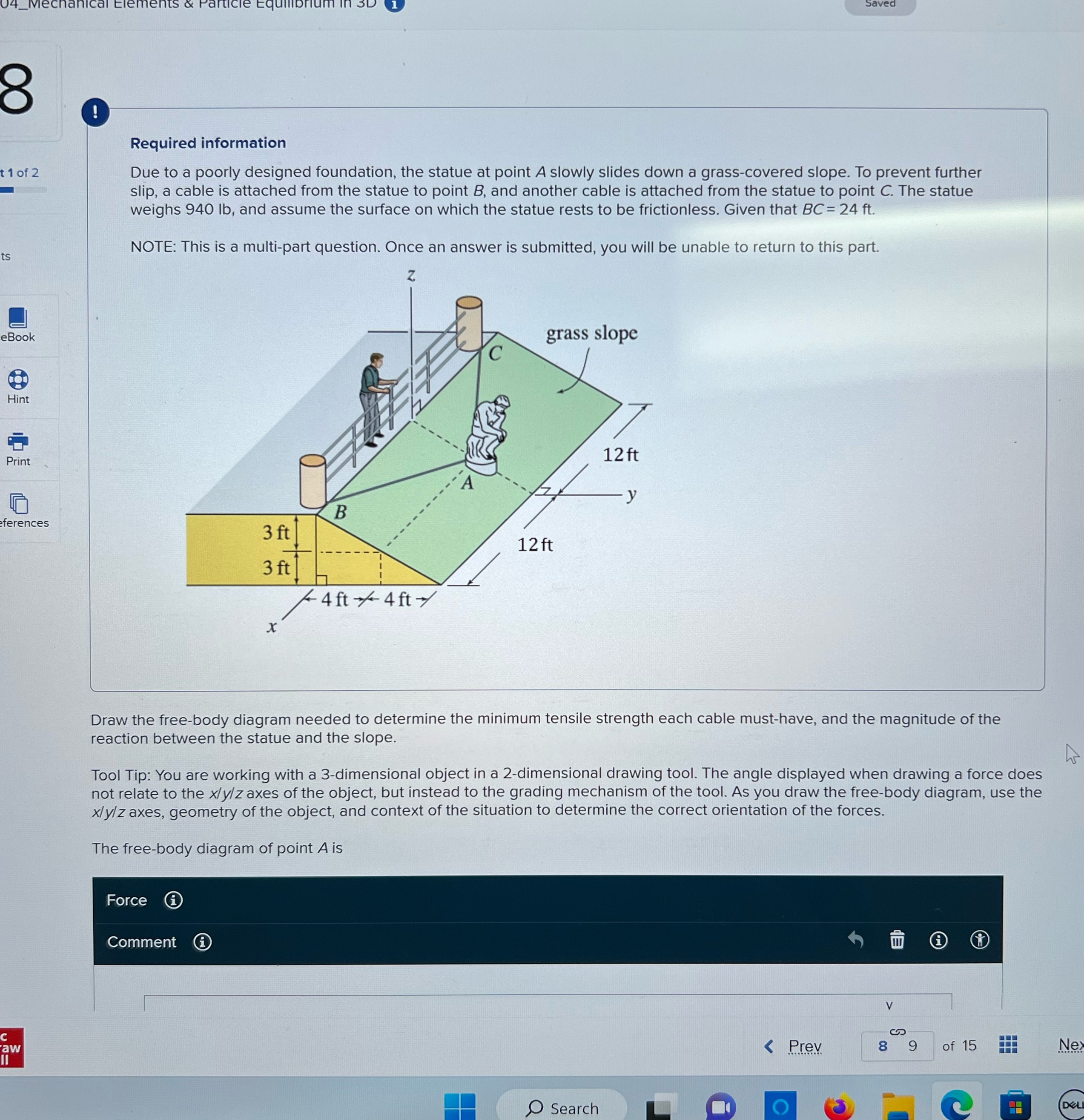 echanical Elements & P rticle Equilibri 8 ! Required information t 1