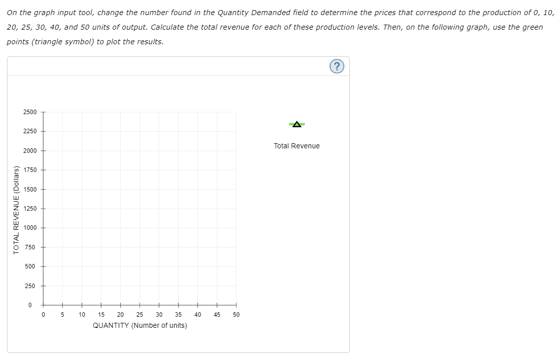 On the graph input tool, change the number found in the Quantity