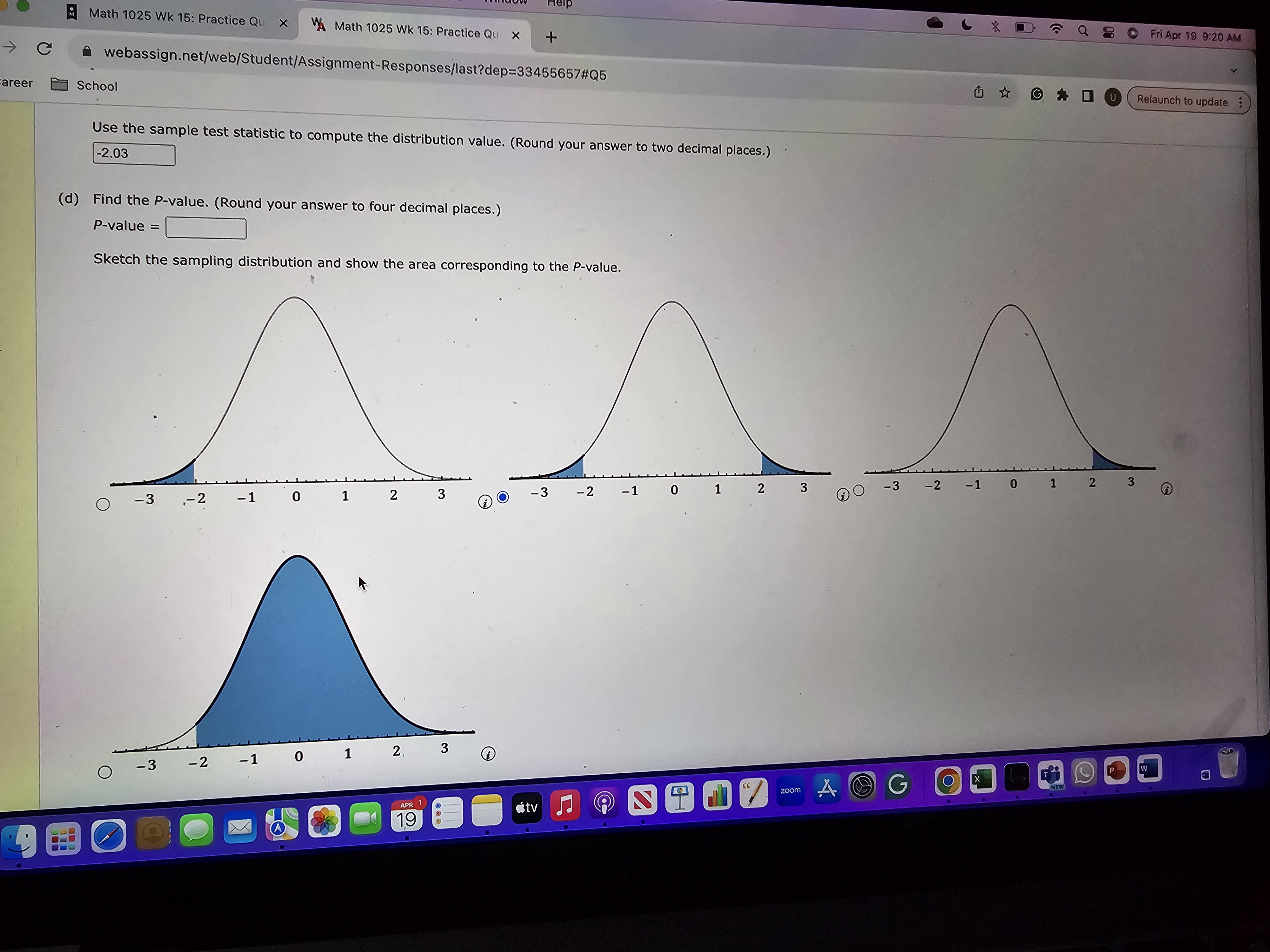 M Math 1025 Wk 15: Practice Qu x Math 1025 Wk 15: