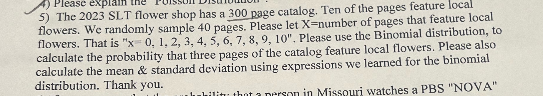 4) Please explain 5) The 2023 SLT flower shop has a 300