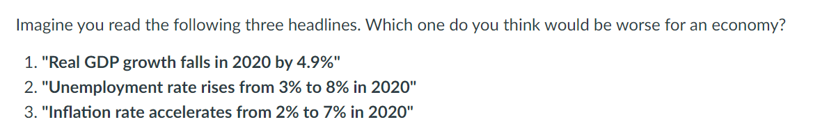 Imagine you read the following three headlines. Which one do you think
