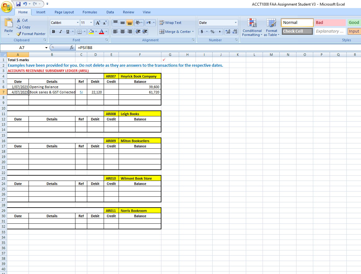 sent to the student's email account should be retained as proof of