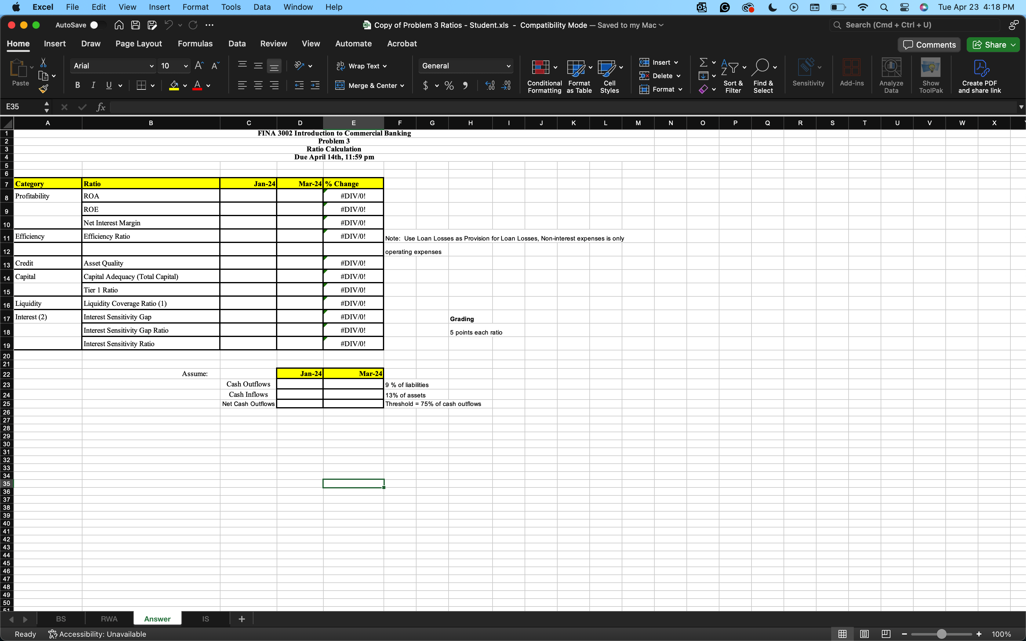 Copy of Problem 3 Ratios - Student.xls - Compatibility Mode - Saved