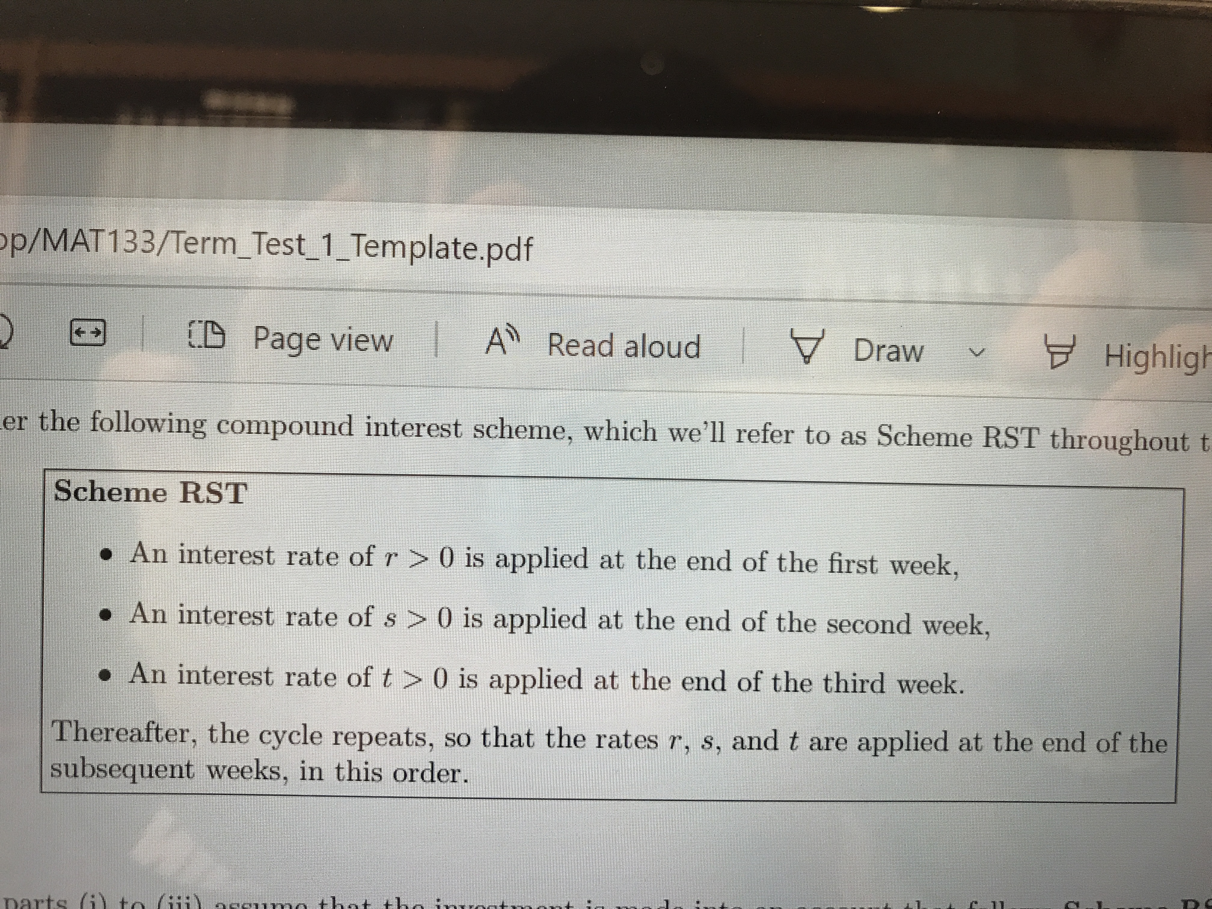 annuity where you are able to withdraw A dollars from an account