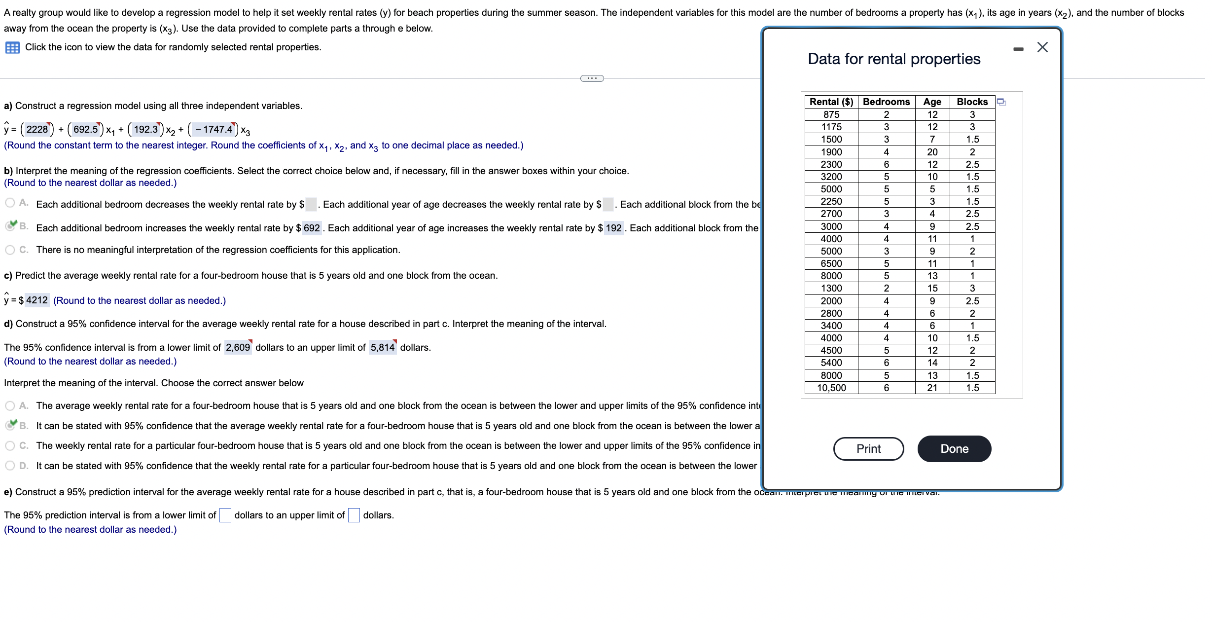 A realty group would like to develop a regression model to help