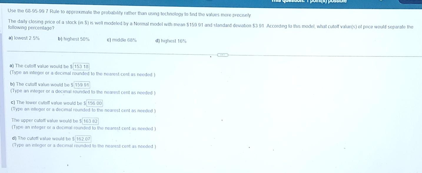 Use the 68-95-99.7 Rule to approximate the probability rather than using technology
