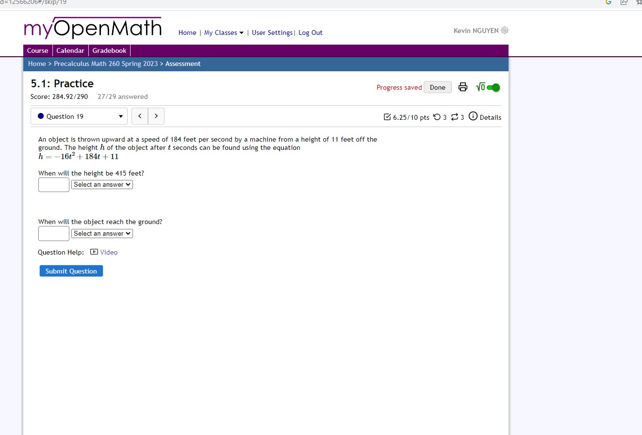 for the graph of the degree 5 polyWatch later function. Leave the
