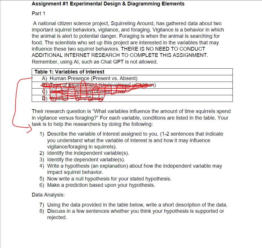 Assignment #1 Experimental Design & Diagramming Elements Part 1 A national citizen