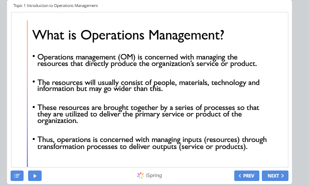 Topic 1 Introduction to Operations Management What is Operations Management? Operations management