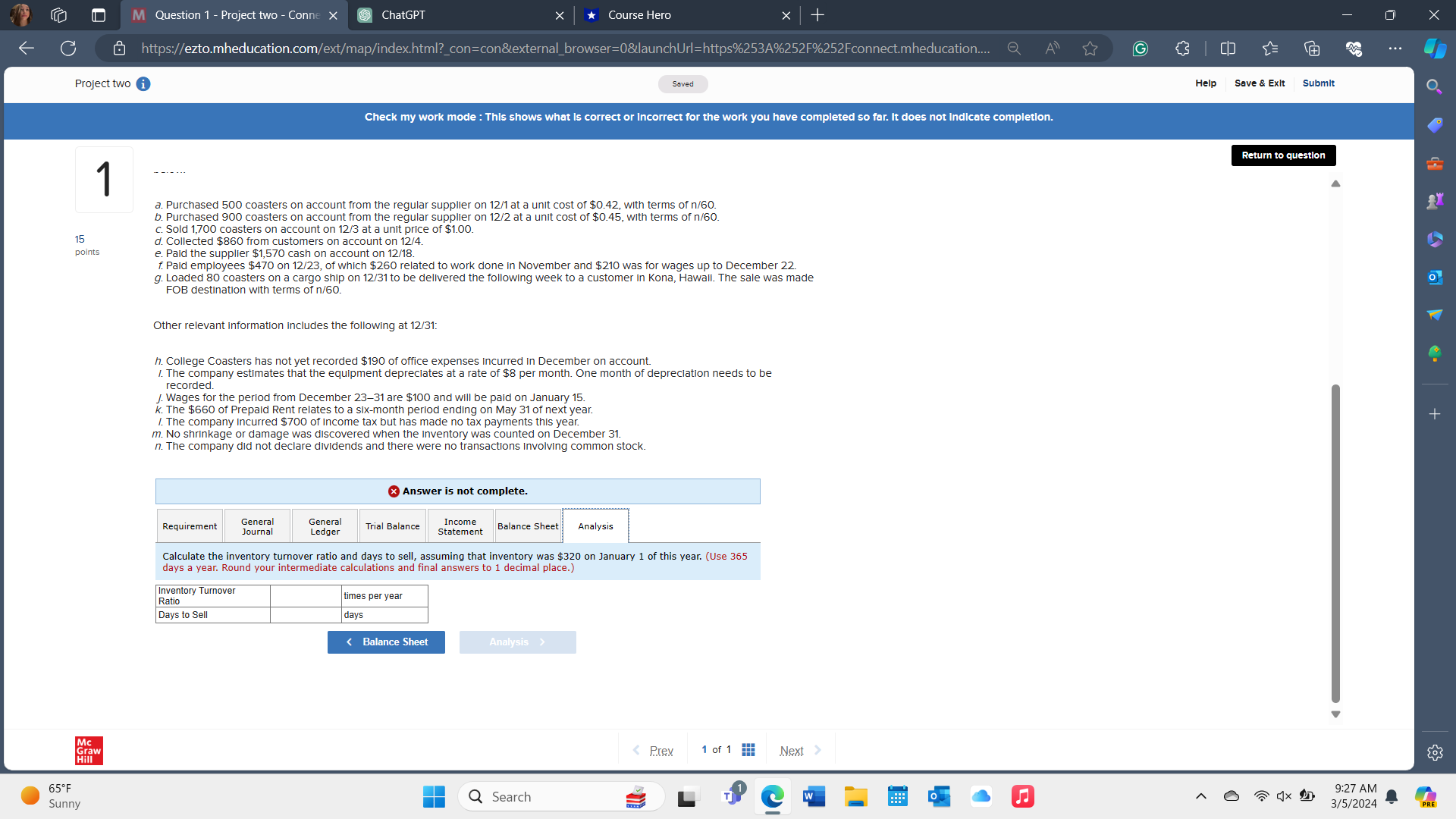 posted automatically to the general ledger. Use the drop-down button to view