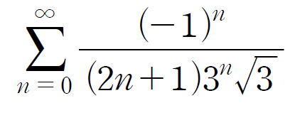 n = 0 (-1)" (2n+1)3"3