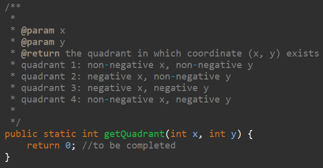 * For example, absolute(-6) = 6, absolute(9) = 9 */ public static