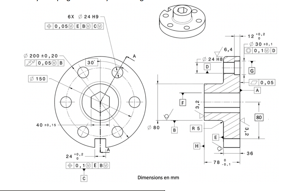 6X 24 H9 0,05 E BM CM 200 0,20 0,05 B 30